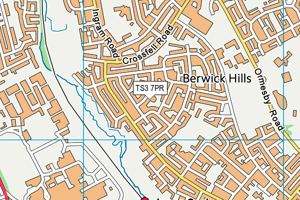 TS3 7PR map - OS VectorMap District (Ordnance Survey)