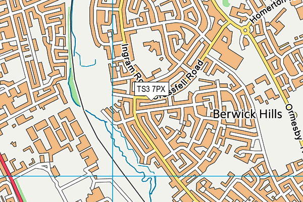 TS3 7PX map - OS VectorMap District (Ordnance Survey)