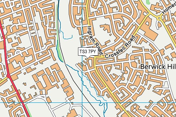 TS3 7PY map - OS VectorMap District (Ordnance Survey)