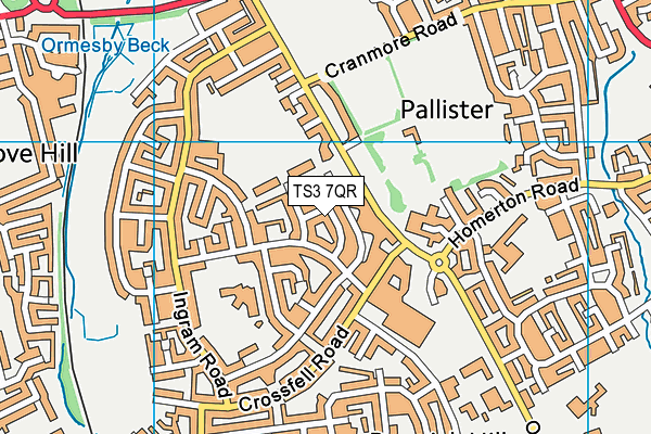 TS3 7QR map - OS VectorMap District (Ordnance Survey)