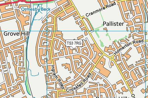 TS3 7RG map - OS VectorMap District (Ordnance Survey)