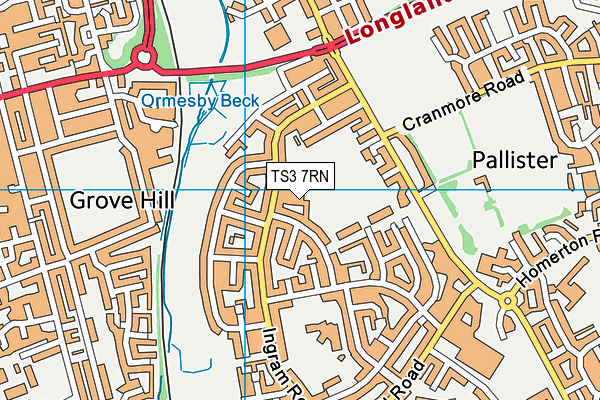 TS3 7RN map - OS VectorMap District (Ordnance Survey)