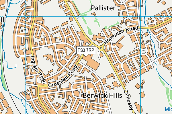 TS3 7RP map - OS VectorMap District (Ordnance Survey)