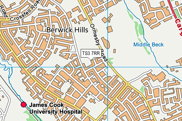 TS3 7RR map - OS VectorMap District (Ordnance Survey)