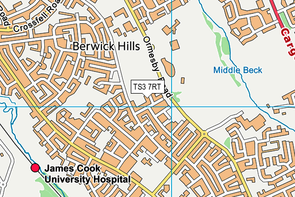 TS3 7RT map - OS VectorMap District (Ordnance Survey)