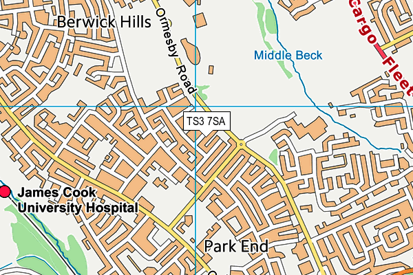 TS3 7SA map - OS VectorMap District (Ordnance Survey)