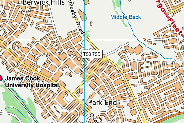 TS3 7SD map - OS VectorMap District (Ordnance Survey)