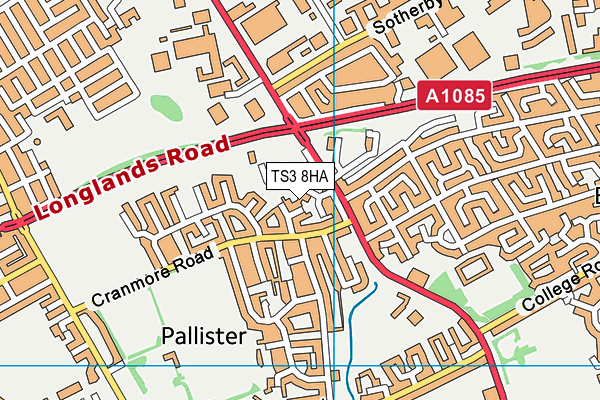 TS3 8HA map - OS VectorMap District (Ordnance Survey)