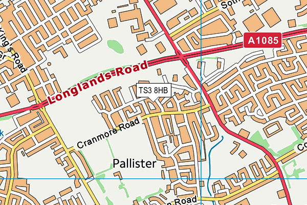 TS3 8HB map - OS VectorMap District (Ordnance Survey)