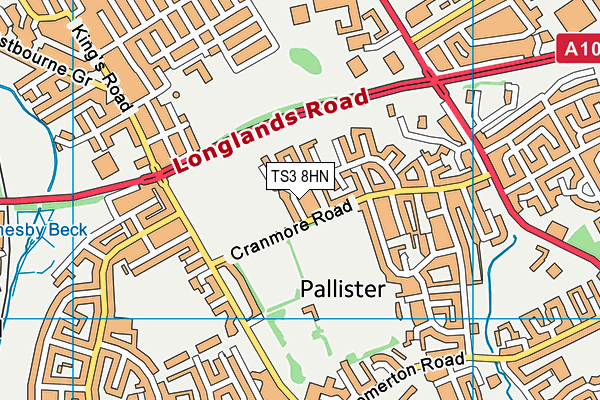 TS3 8HN map - OS VectorMap District (Ordnance Survey)