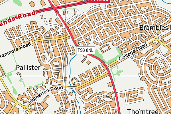 TS3 8NL map - OS VectorMap District (Ordnance Survey)