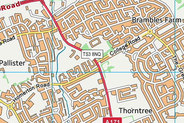 TS3 8NQ map - OS VectorMap District (Ordnance Survey)