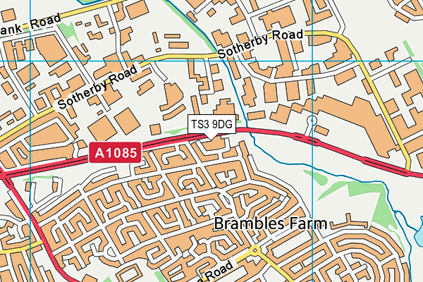 TS3 9DG map - OS VectorMap District (Ordnance Survey)