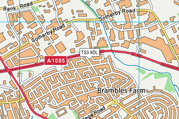 TS3 9DL map - OS VectorMap District (Ordnance Survey)