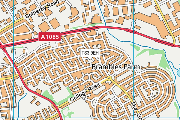 TS3 9EH map - OS VectorMap District (Ordnance Survey)