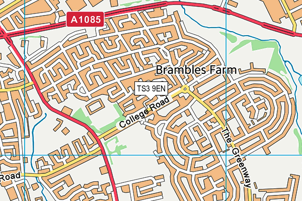 TS3 9EN map - OS VectorMap District (Ordnance Survey)