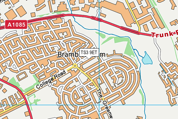 TS3 9ET map - OS VectorMap District (Ordnance Survey)