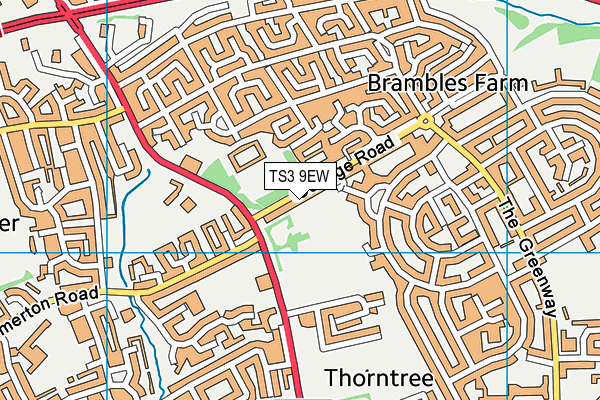 TS3 9EW map - OS VectorMap District (Ordnance Survey)