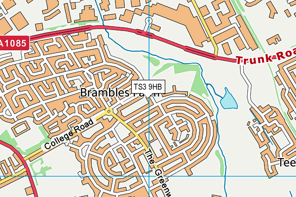 TS3 9HB map - OS VectorMap District (Ordnance Survey)