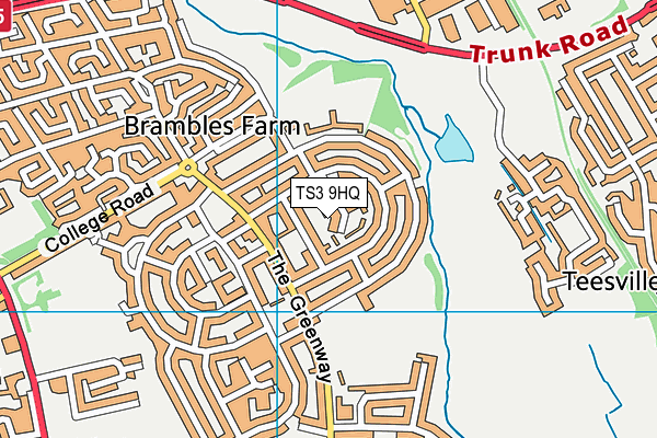 TS3 9HQ map - OS VectorMap District (Ordnance Survey)