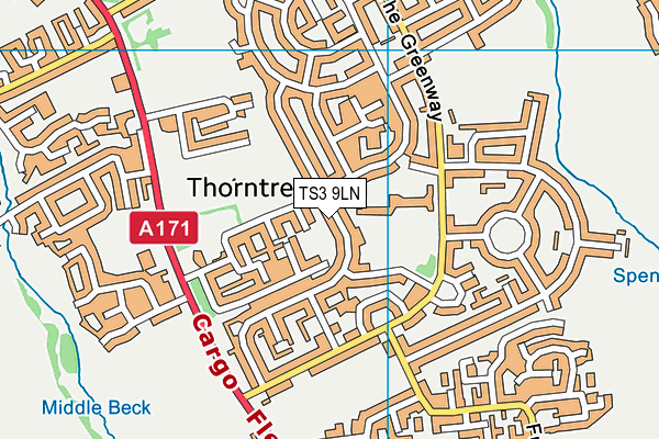 TS3 9LN map - OS VectorMap District (Ordnance Survey)