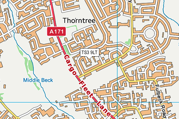 TS3 9LT map - OS VectorMap District (Ordnance Survey)