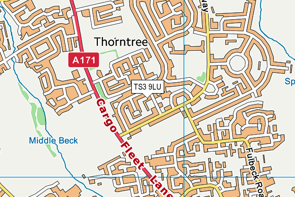 TS3 9LU map - OS VectorMap District (Ordnance Survey)