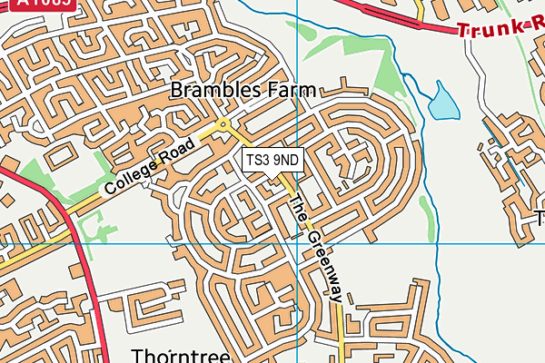 TS3 9ND map - OS VectorMap District (Ordnance Survey)