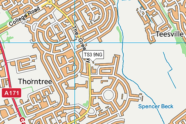 TS3 9NG map - OS VectorMap District (Ordnance Survey)