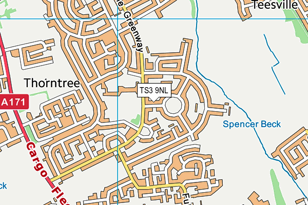 TS3 9NL map - OS VectorMap District (Ordnance Survey)