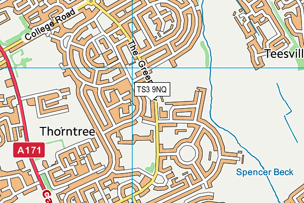 TS3 9NQ map - OS VectorMap District (Ordnance Survey)