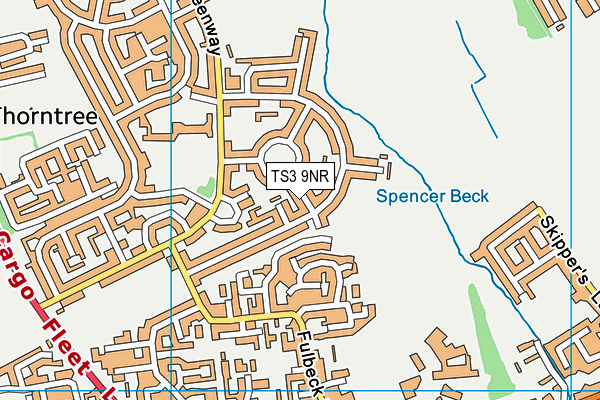 TS3 9NR map - OS VectorMap District (Ordnance Survey)