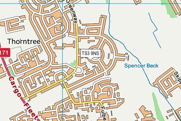 TS3 9NS map - OS VectorMap District (Ordnance Survey)