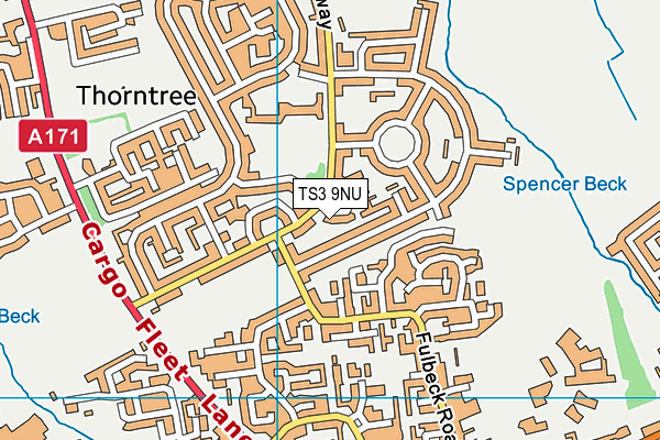 TS3 9NU map - OS VectorMap District (Ordnance Survey)