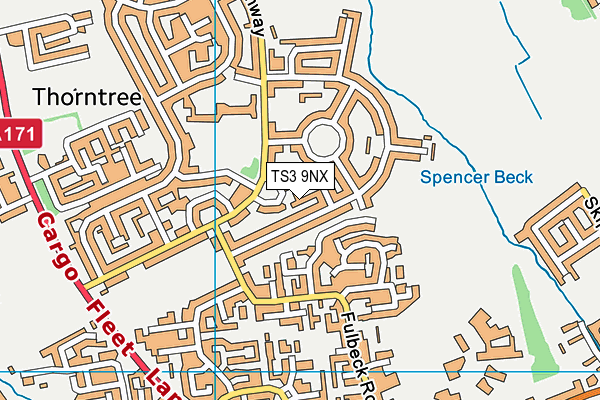 TS3 9NX map - OS VectorMap District (Ordnance Survey)