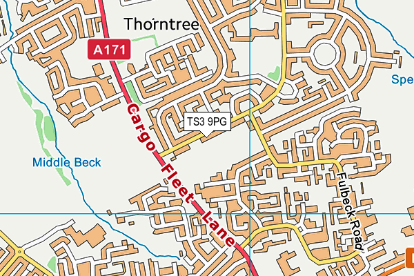 TS3 9PG map - OS VectorMap District (Ordnance Survey)