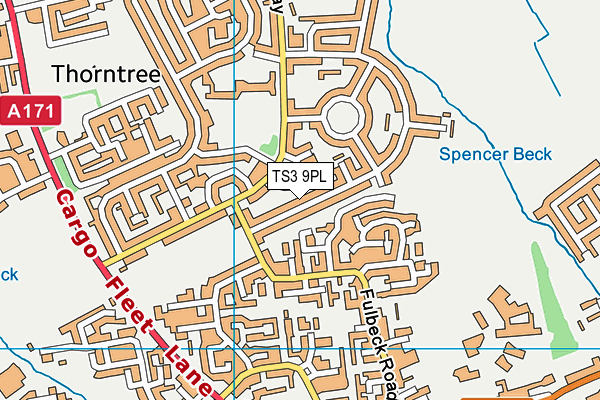 TS3 9PL map - OS VectorMap District (Ordnance Survey)