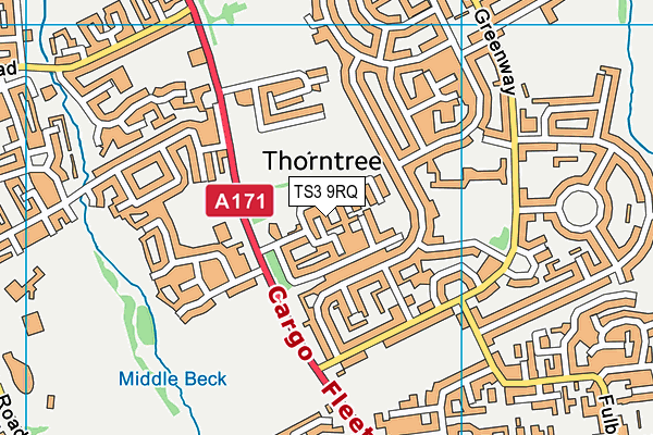 TS3 9RQ map - OS VectorMap District (Ordnance Survey)