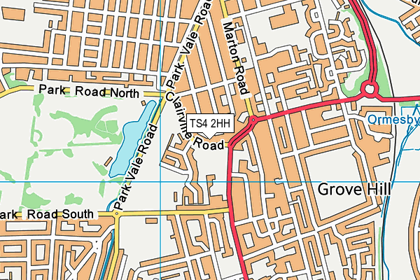 TS4 2HH map - OS VectorMap District (Ordnance Survey)