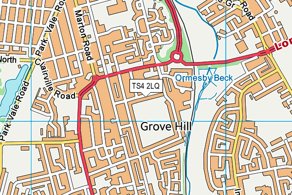 TS4 2LQ map - OS VectorMap District (Ordnance Survey)