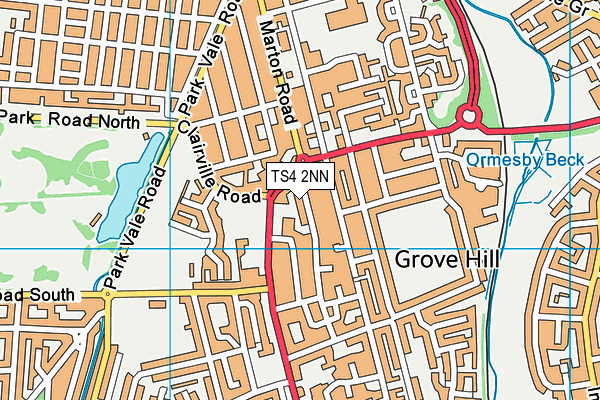 TS4 2NN map - OS VectorMap District (Ordnance Survey)