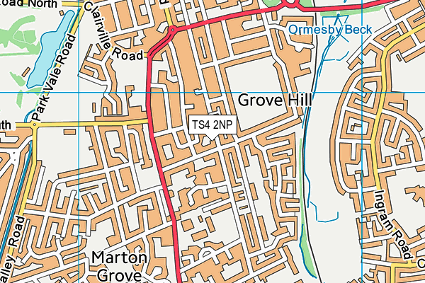 TS4 2NP map - OS VectorMap District (Ordnance Survey)