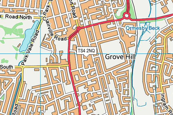 TS4 2NQ map - OS VectorMap District (Ordnance Survey)