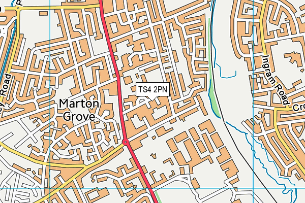 TS4 2PN map - OS VectorMap District (Ordnance Survey)