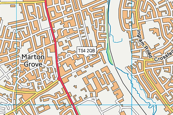 TS4 2QB map - OS VectorMap District (Ordnance Survey)