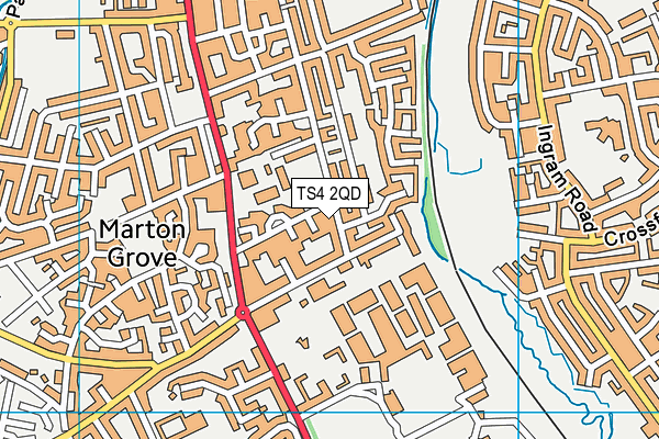 TS4 2QD map - OS VectorMap District (Ordnance Survey)