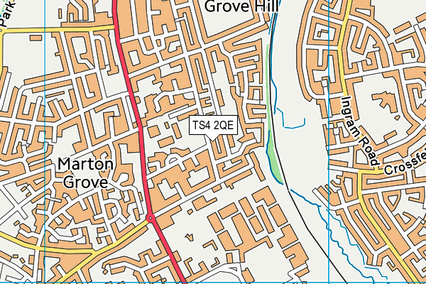 TS4 2QE map - OS VectorMap District (Ordnance Survey)