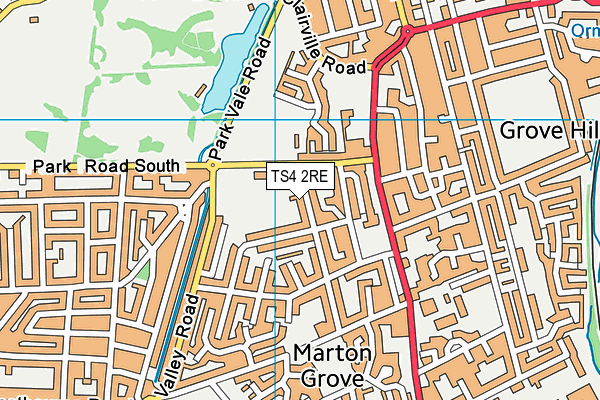 TS4 2RE map - OS VectorMap District (Ordnance Survey)