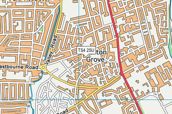 TS4 2SU map - OS VectorMap District (Ordnance Survey)