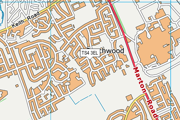 TS4 3EL map - OS VectorMap District (Ordnance Survey)